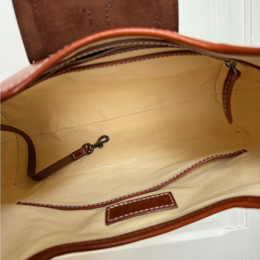 Dooney & Bourke Florentine Toscana Front Stitch Shoulder Bag Brown - Picture 3 of 3